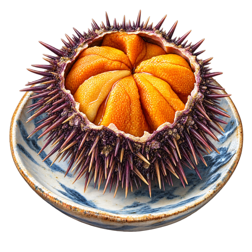 White Sea Urchin sticker illustration