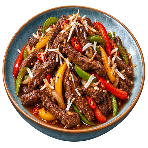 Mauritanian Pepper Steak with Coconut sticker illustration