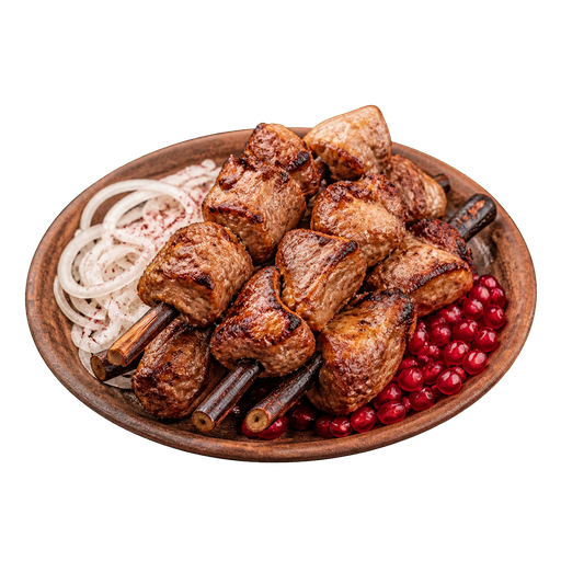 Georgian Skewered Pork sticker illustration