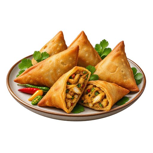 Fish Samosas Mauriciennes sticker illustration