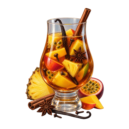 Mauritian Infused Rum sticker illustration
