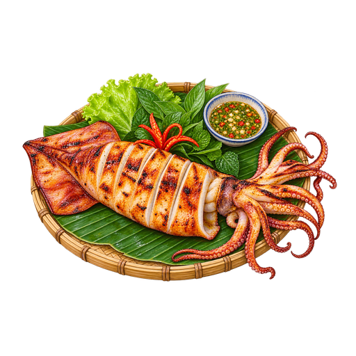 Mực một nắng (Vietnamese Sun-Dried Squid) sticker illustration