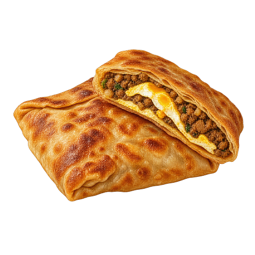 Mughlai paratha sticker illustration