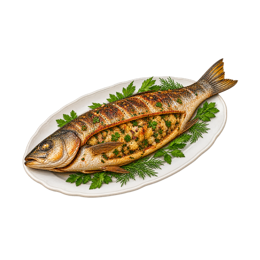 Stuffed Mullet sticker illustration