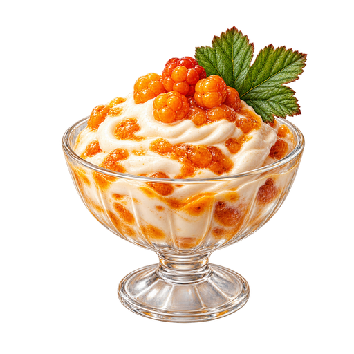 Multekrem (Cloudberry Cream) sticker illustration
