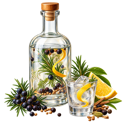 Malawi Gin sticker illustration