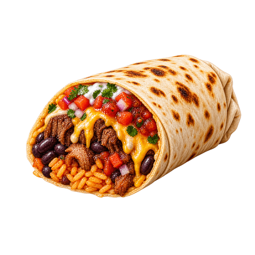 Burrito sticker illustration