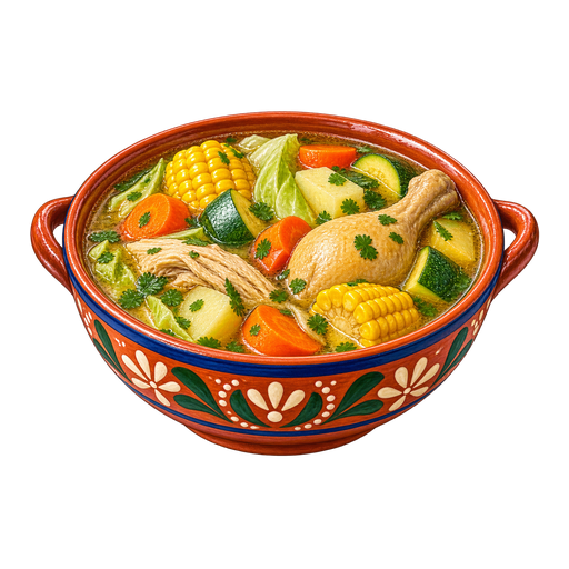 Caldo de Pollo sticker illustration
