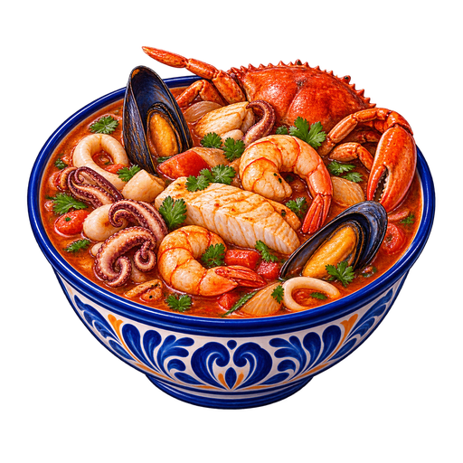 Caldo de siete mares sticker illustration