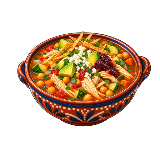 Caldo Tlalpeño sticker illustration