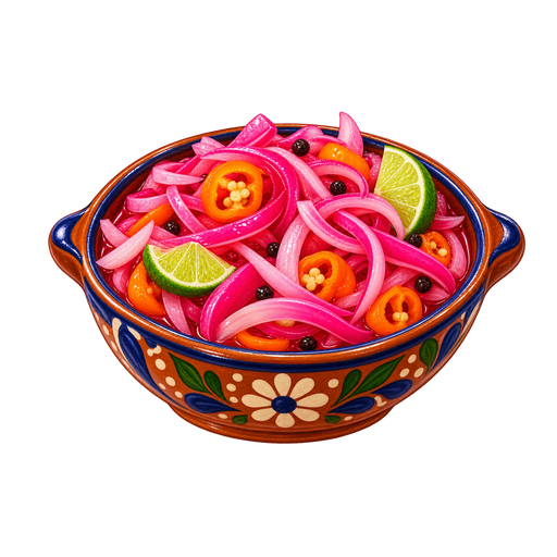 Cebollas encurtidas yucatecas sticker illustration