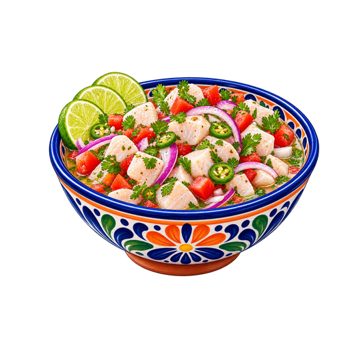 Ceviche Colima sticker illustration
