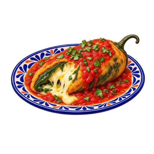 Chile relleno sticker illustration