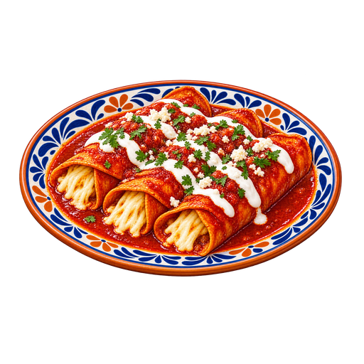 Enchiladas Potosinas sticker illustration