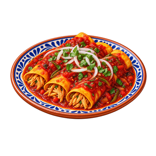 Enchiladas rancheras sticker illustration