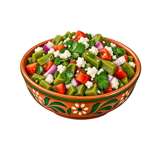 Ensalada de nopalitos sticker illustration