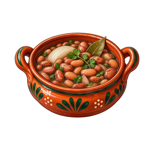 Frijoles de la olla sticker illustration