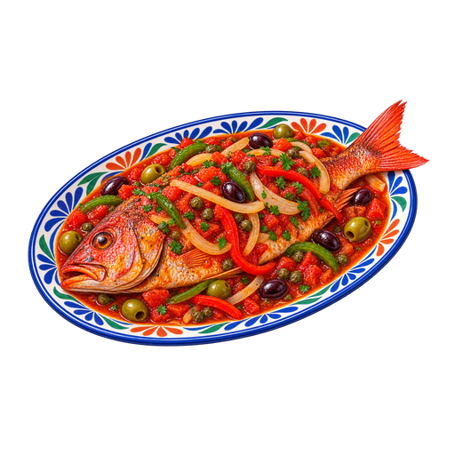 Huachinango a la Veracruzana sticker illustration