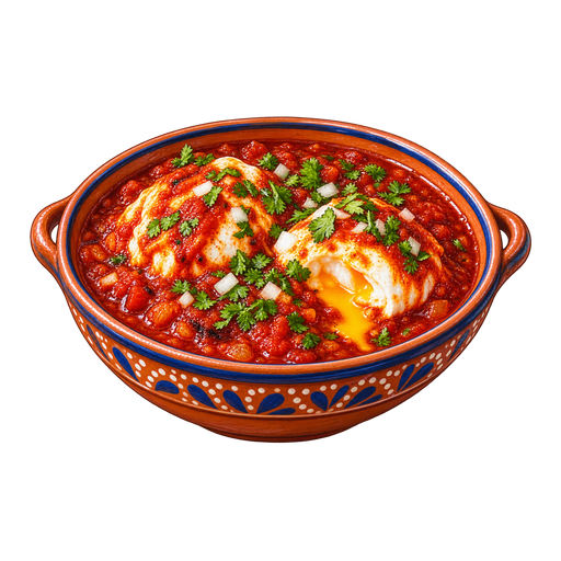 Huevos ahogados sticker illustration