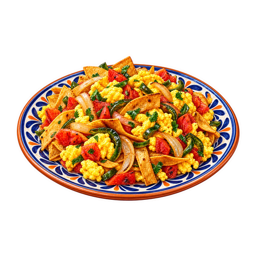Huevos migas sticker illustration