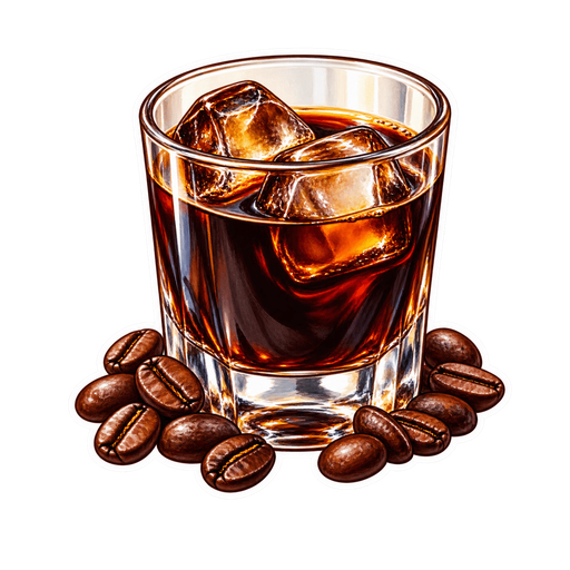Kahlúa sticker illustration