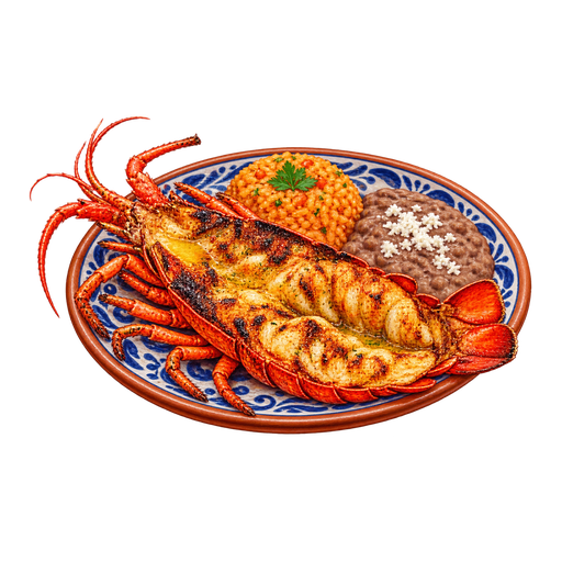 Langosta Puerto Nuevo sticker illustration
