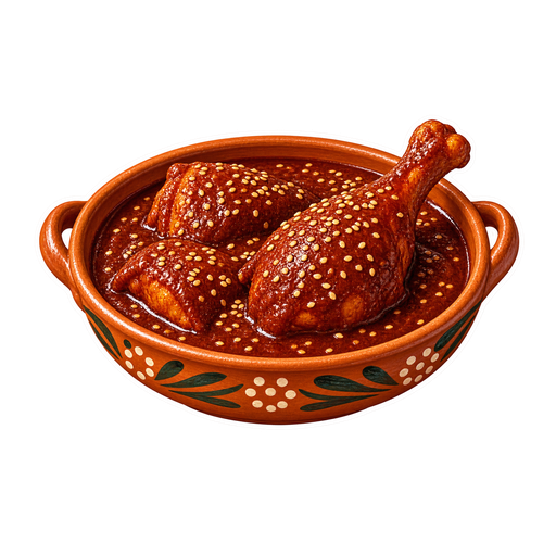 Mole coloradito sticker illustration