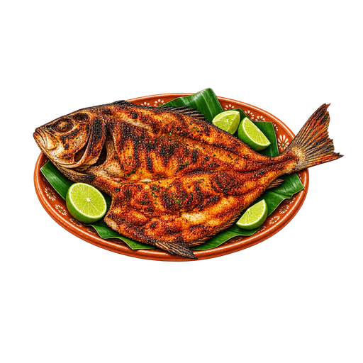 Pescado Zarandeado sticker illustration