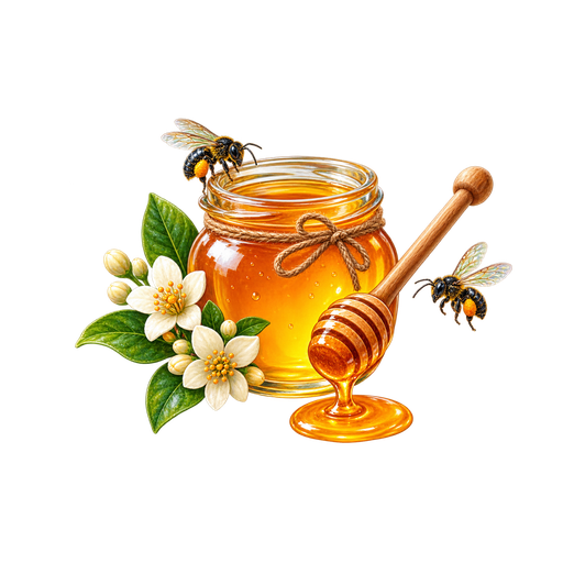 Puebla Sierra Norte Native Bees Honey sticker illustration