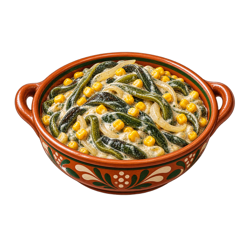 Rajas con crema sticker illustration