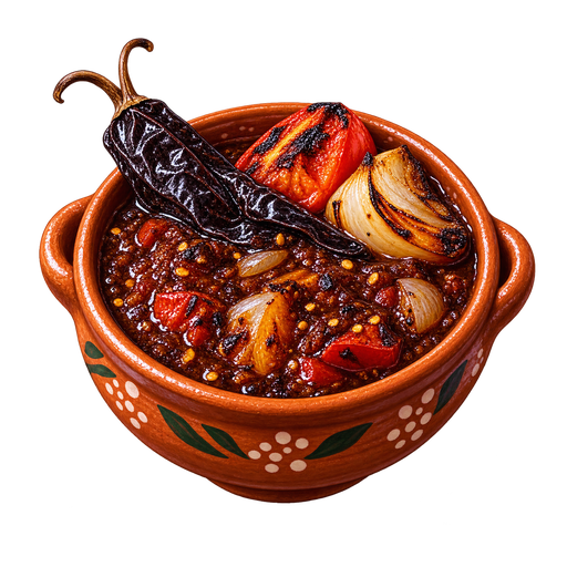 Salsa de chile pasilla sticker illustration