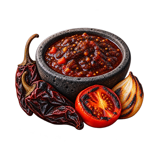 Salsa de chipotle quemado sticker illustration