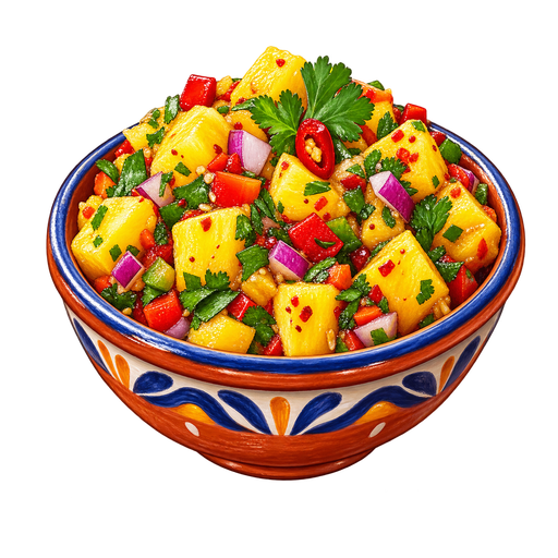 Salsa de piña picante sticker illustration