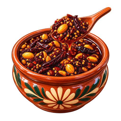 Salsa macha sticker illustration