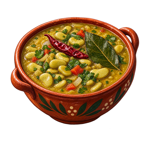 Sopa de habas sticker illustration