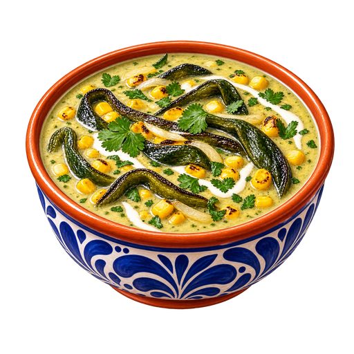Sopa Poblano sticker illustration