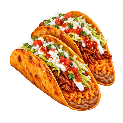 Tacos acorazados (Armored Tacos) sticker illustration