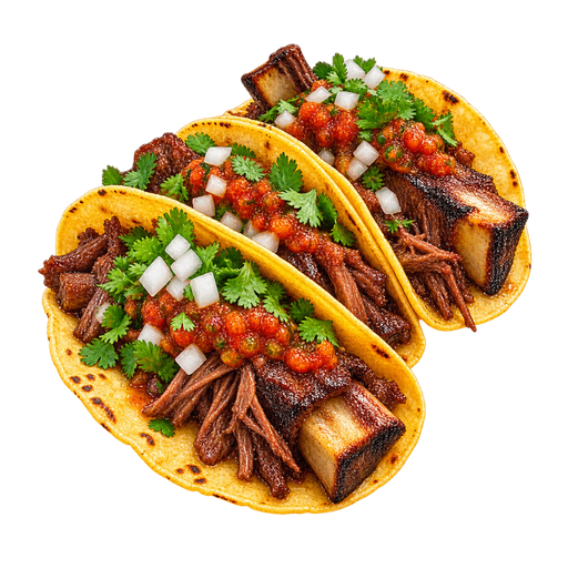 Tacos de costilla (Rib tacos) sticker illustration