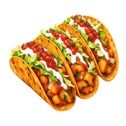 Tacos de papa sticker illustration