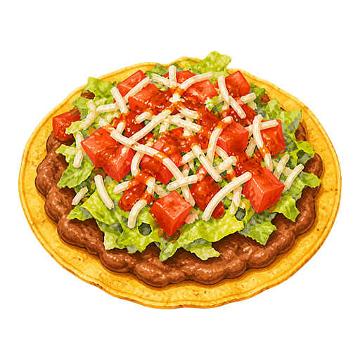 Tostada sticker illustration