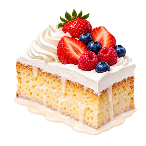 Tres leches cake sticker illustration