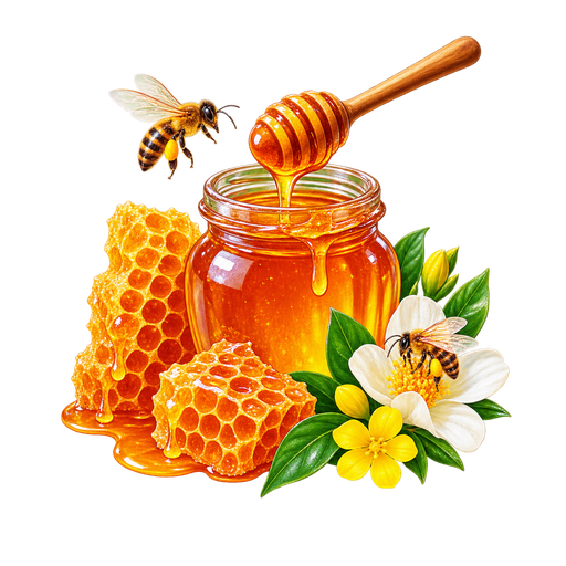 Yucatán Peninsula Xunankab Bee Honey sticker illustration