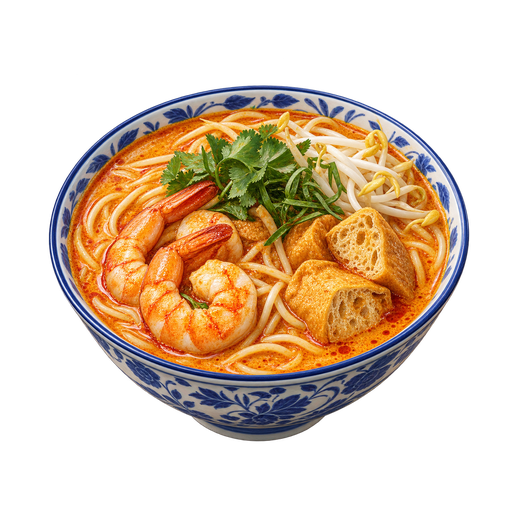 Curry Laksa sticker illustration