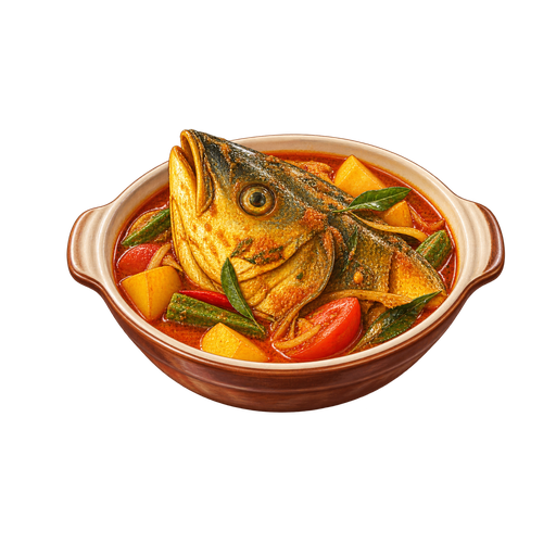 Fish Head Curry sticker illustration