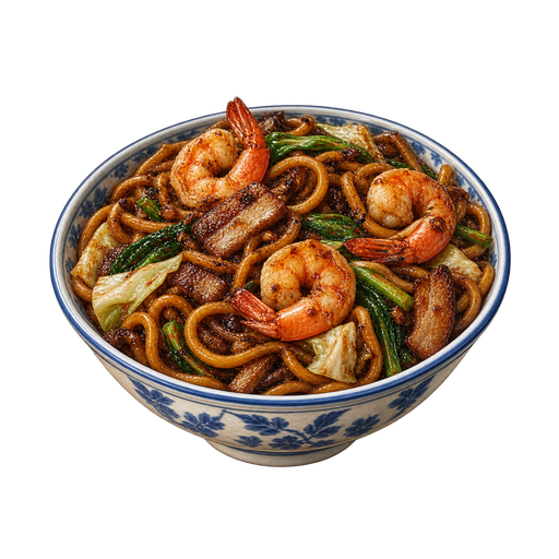Hokkien Mee sticker illustration