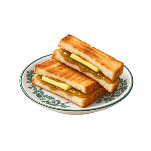 Kaya Toast sticker illustration