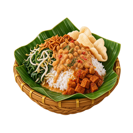 Nasi Tumpang sticker illustration