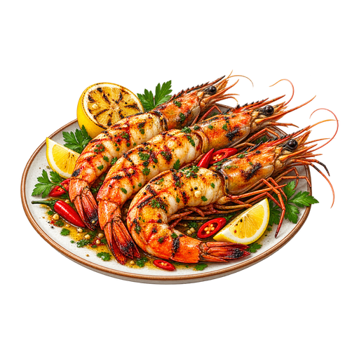 LM Prawn sticker illustration