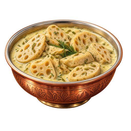 Nadru yakhni (Lotus root curry) sticker illustration