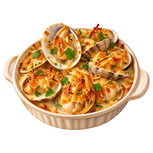 Clam Gratin with Coconut Milk sticker illustration